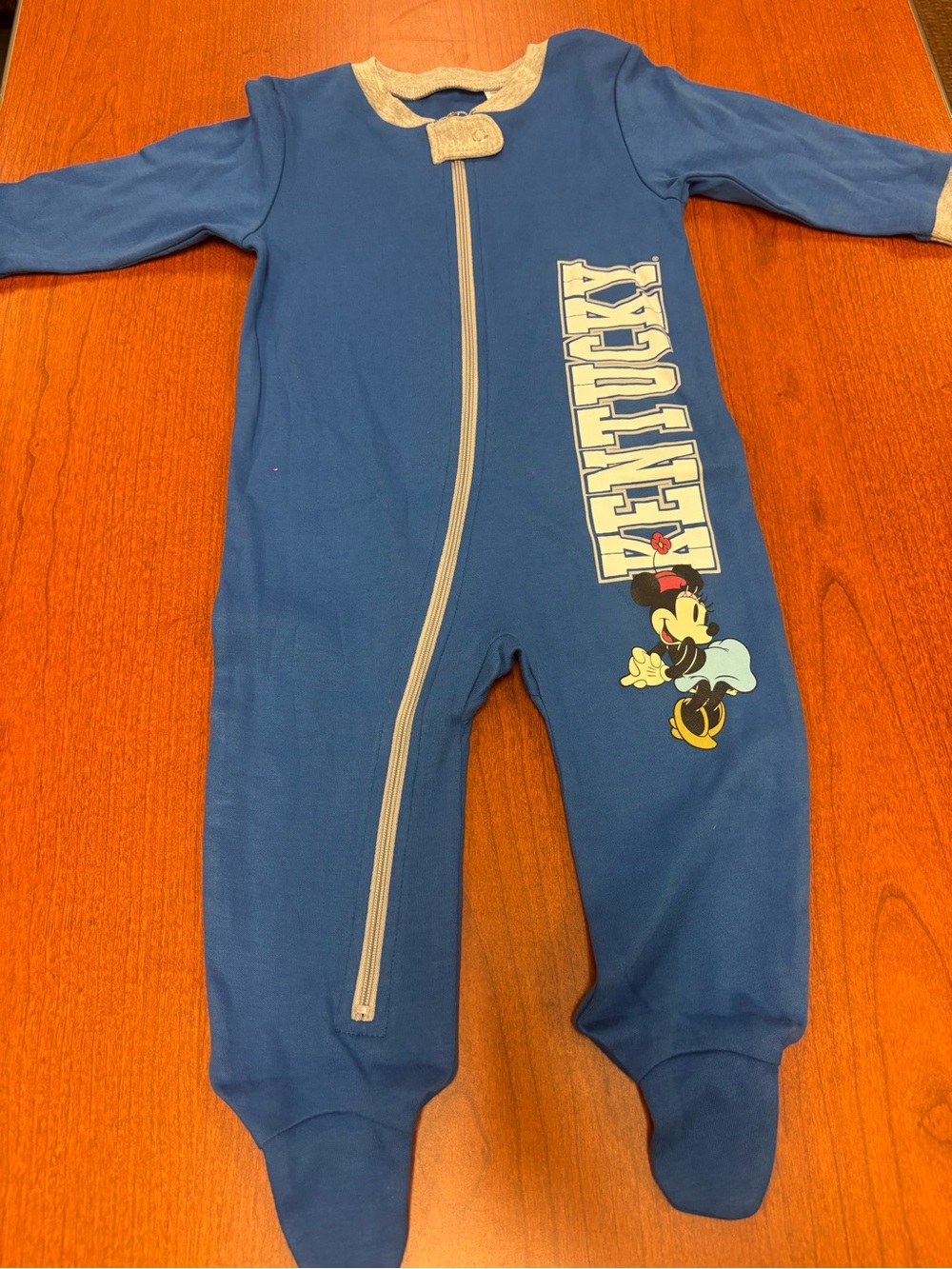 Disney Blue Minnie Mouse Kentucky Footed Pajamas